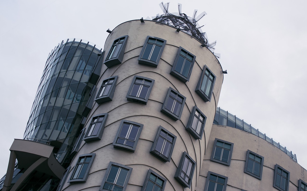 prague dancing house architecture free photo