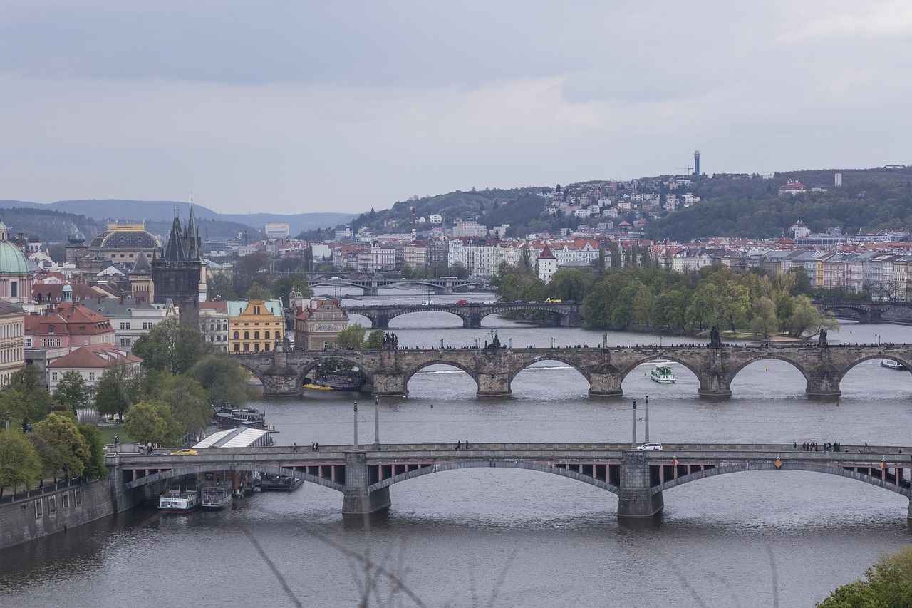 prague czech republic bridges free photo