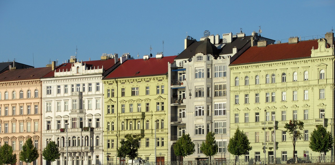 prague buildings colors free photo