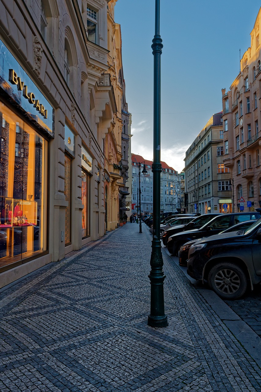 prague street bvlgari free photo