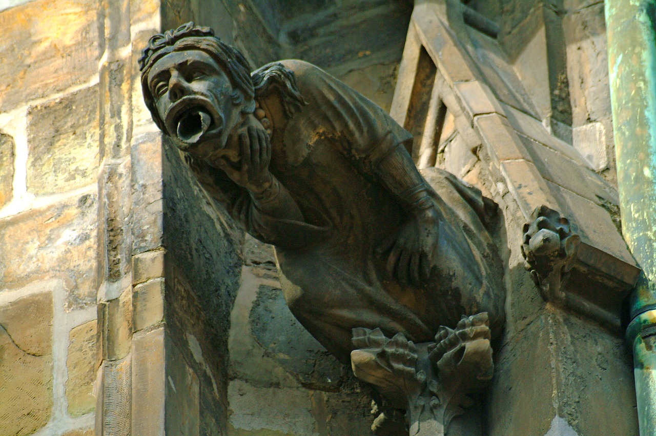 prague  gargoyle  statue free photo