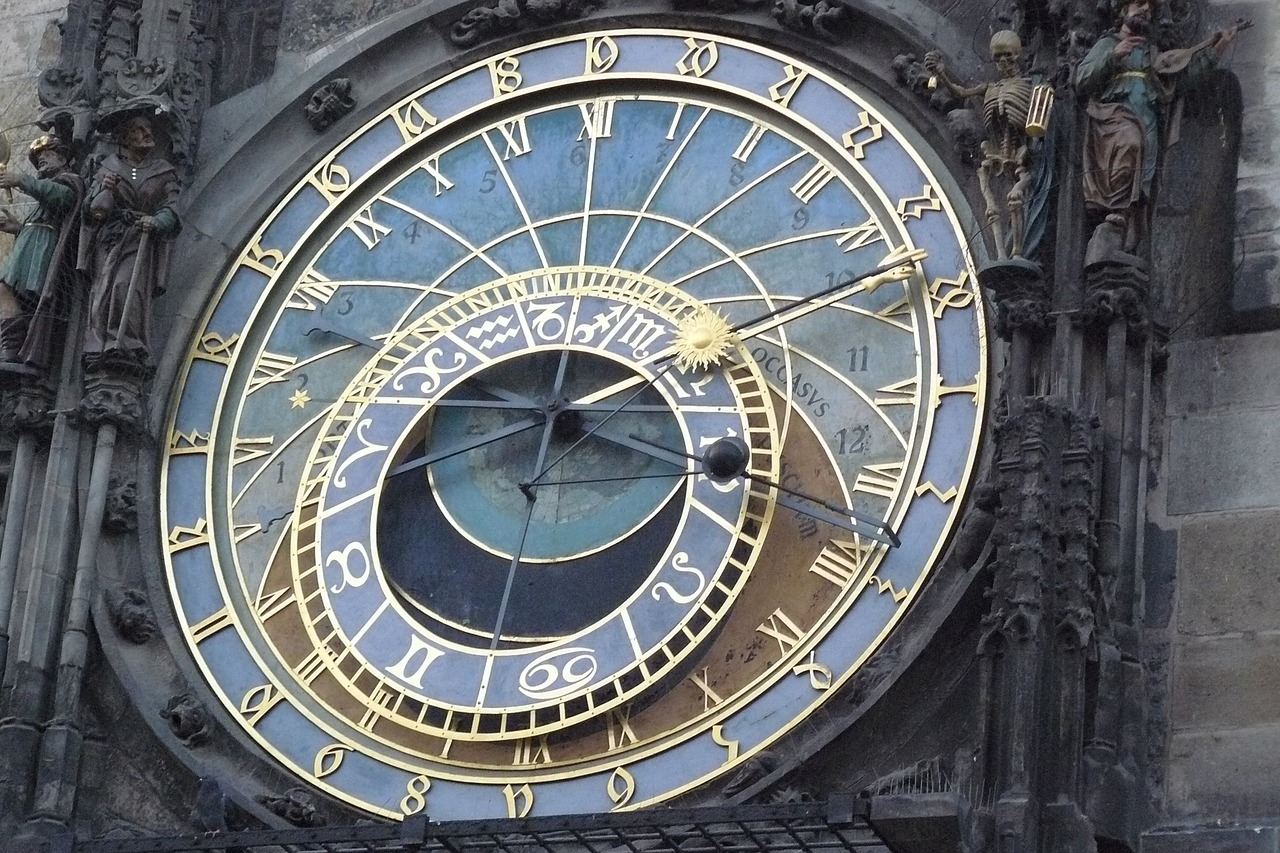 prague  clock  astronomical free photo