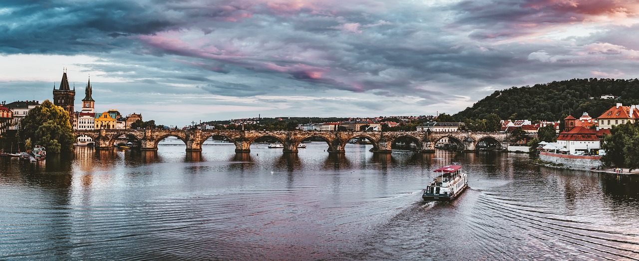 prague  czech republic  sunset free photo