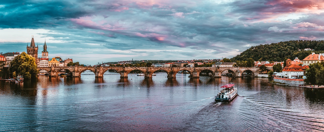 prague  czech republic  sunset free photo