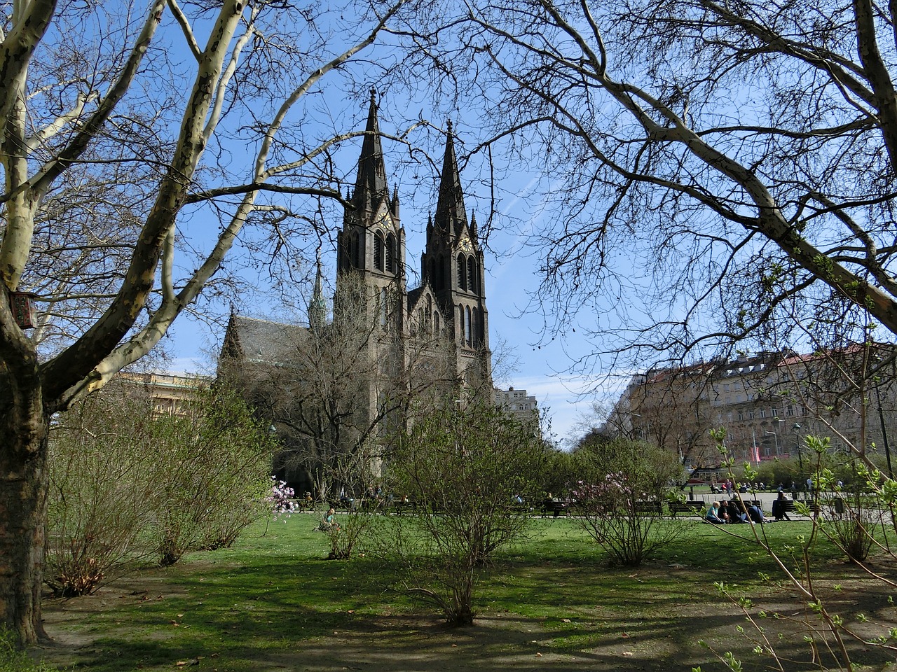 prague church spring free photo