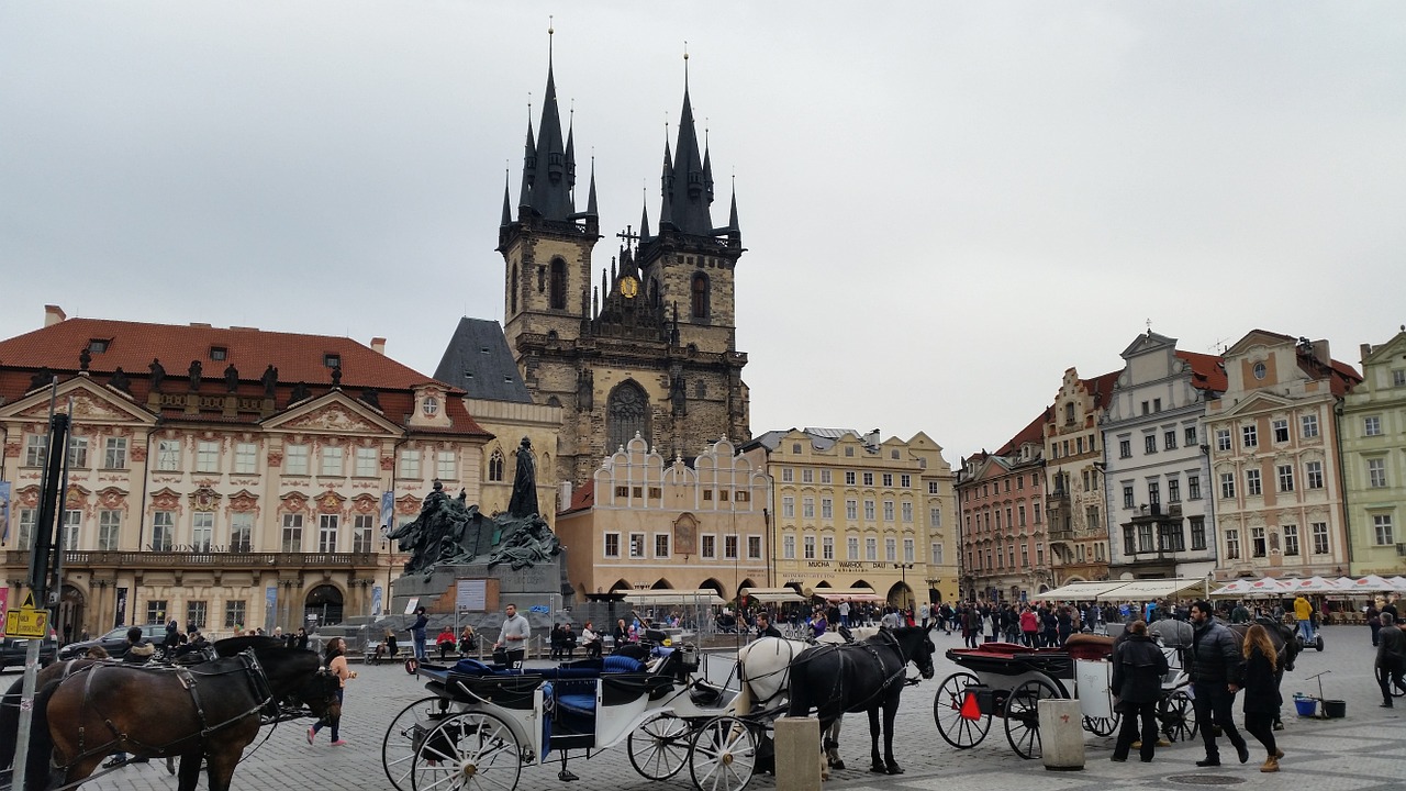 prague old town square bohemia free photo