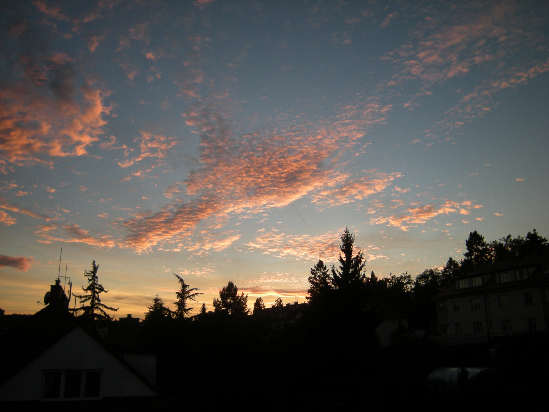 sunset sky clouds free photo