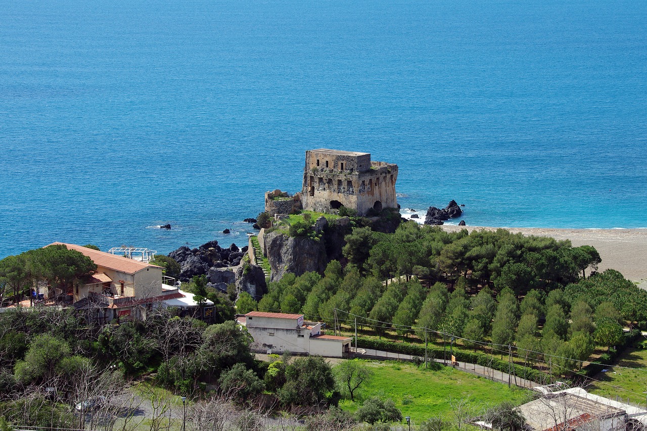 praia a mare calabria watchtower free photo