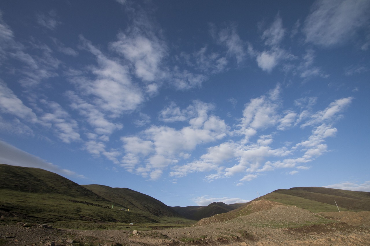 prairie sky white cloud free photo