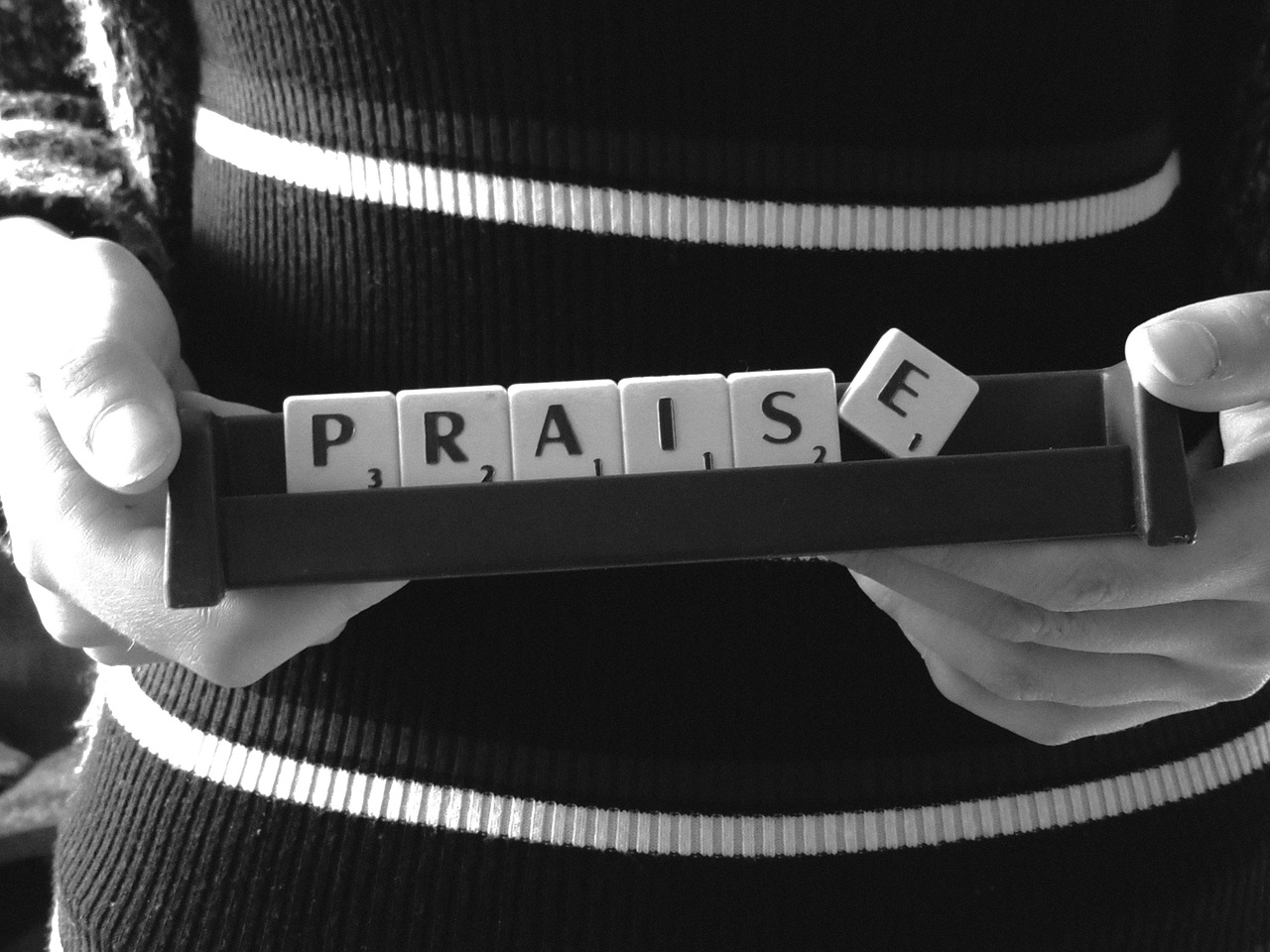 praise word scrabble free photo