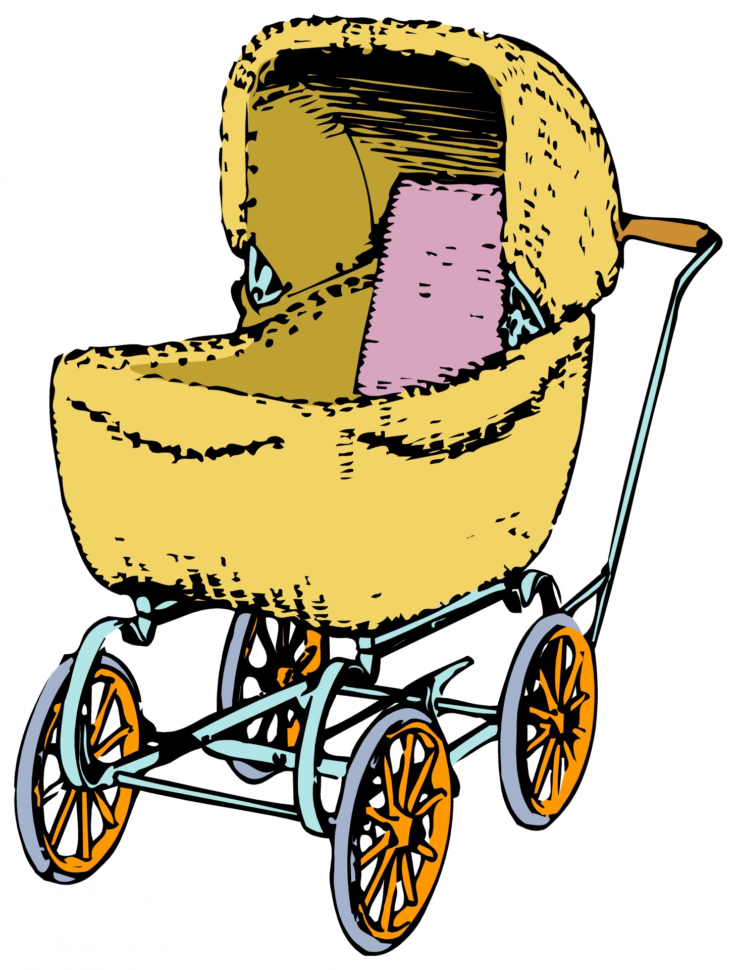 Детская коляска мультяшная