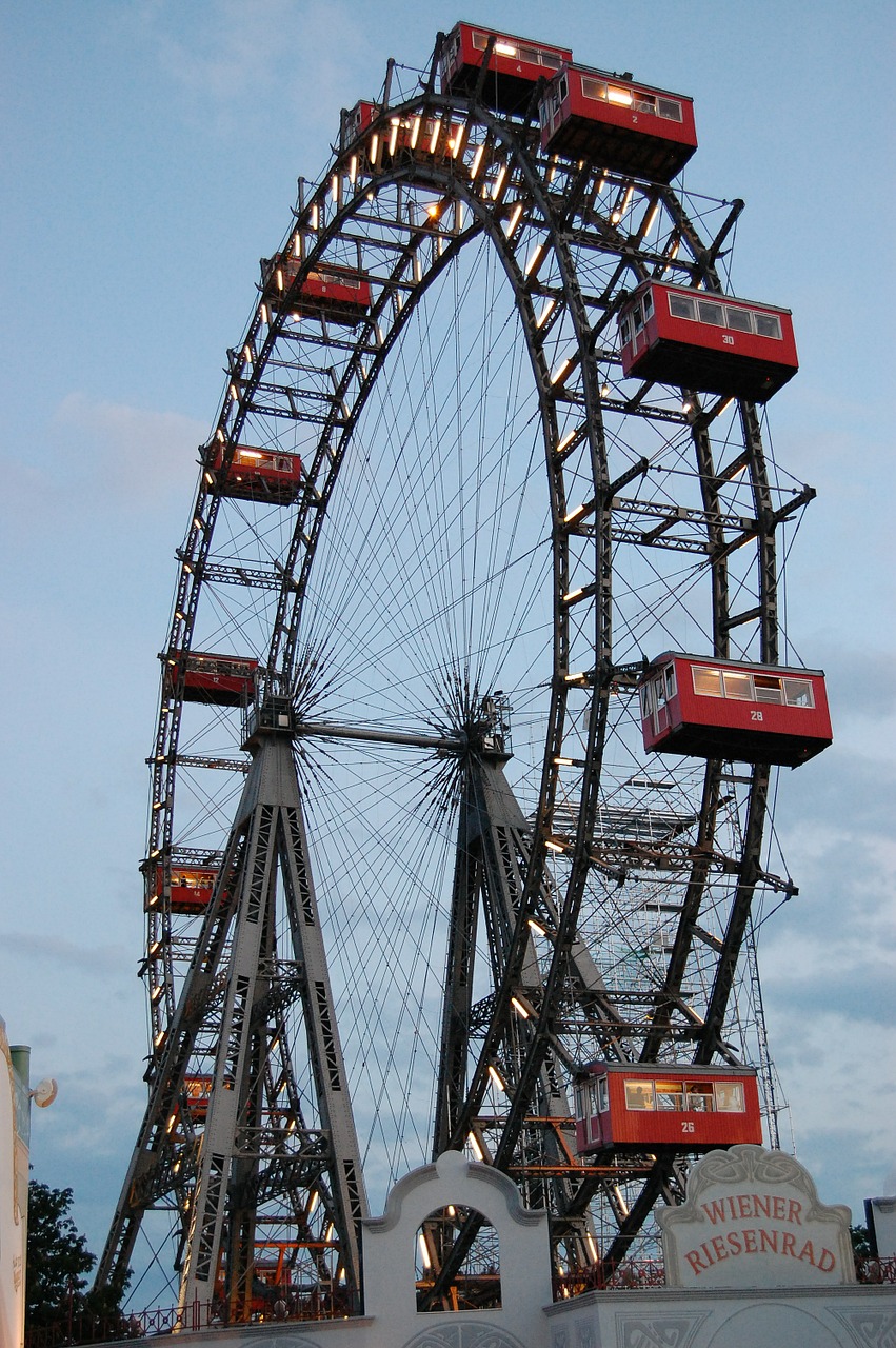 prater wheel amusement park free photo