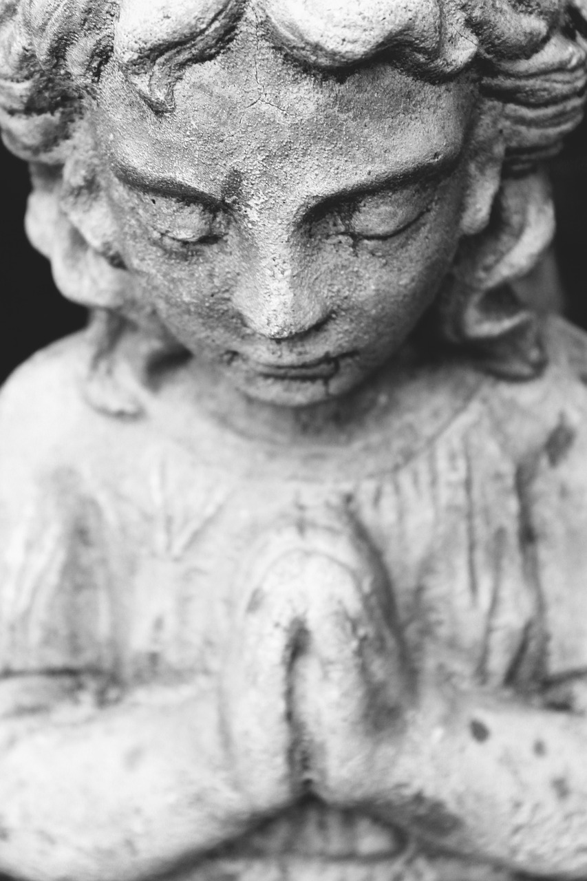 pray statue figure free photo