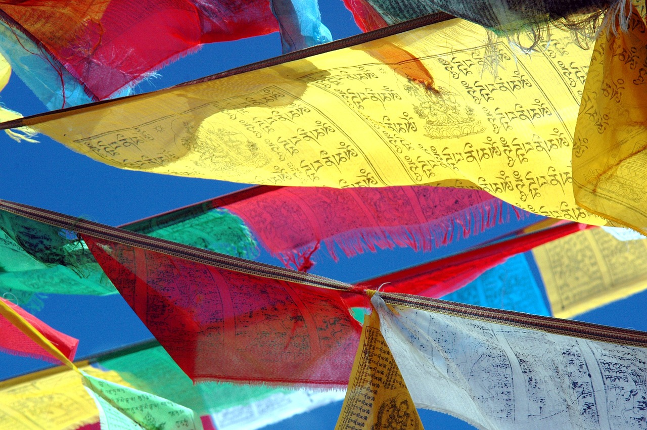 prayer flags  tibet  budism free photo
