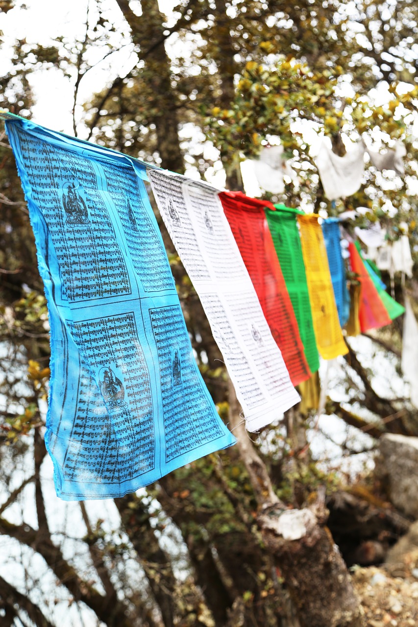 prayer flags tibet basong free photo