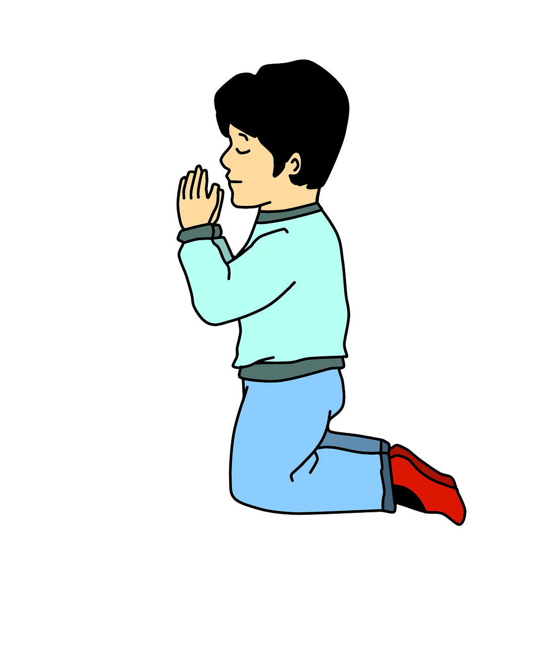 praying boy prayer religious free photo