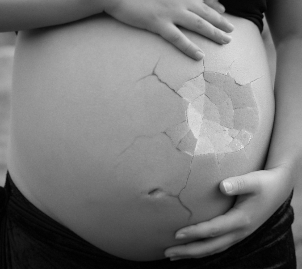 pregnant girl stomach free photo