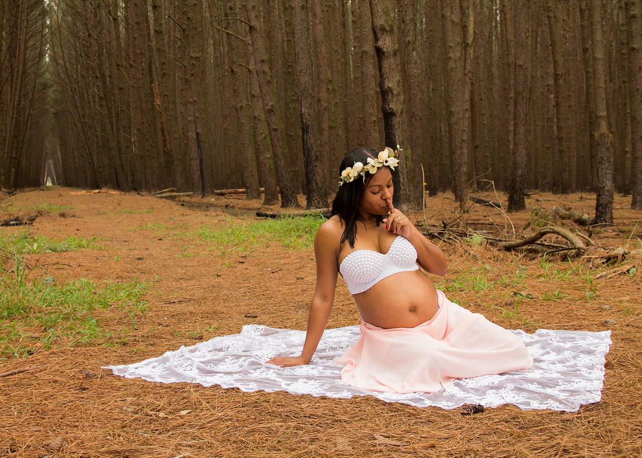 pregnant forest nature free photo