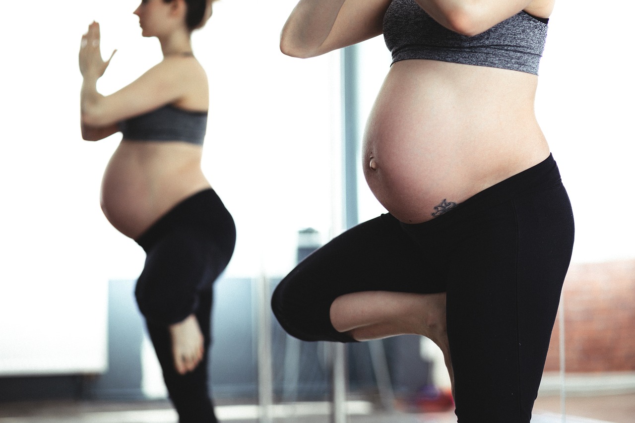 pregnant woman exercise free photo