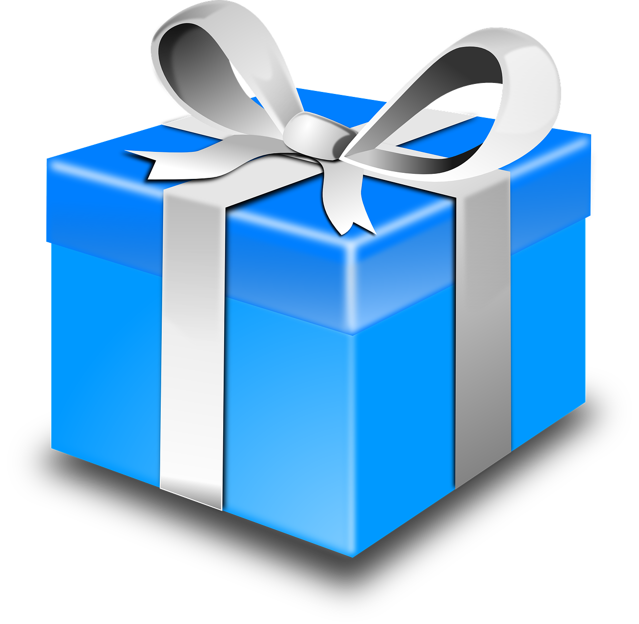 present gift blue free photo