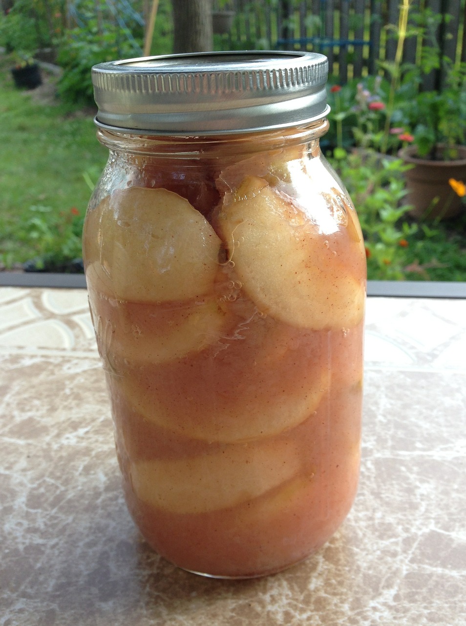 preserving jar jar canned apples free photo