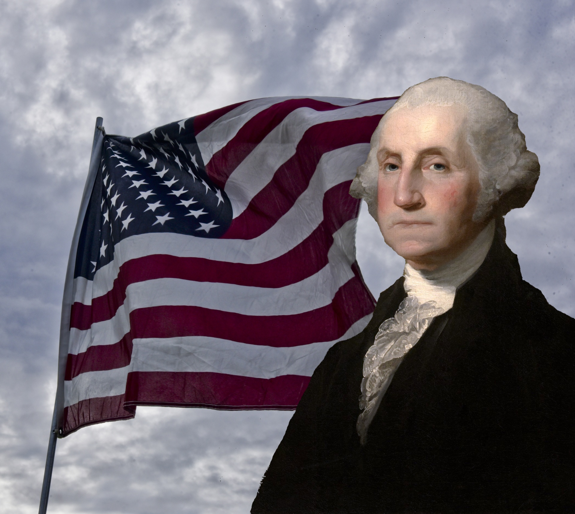 george washington american flag presidents day free photo