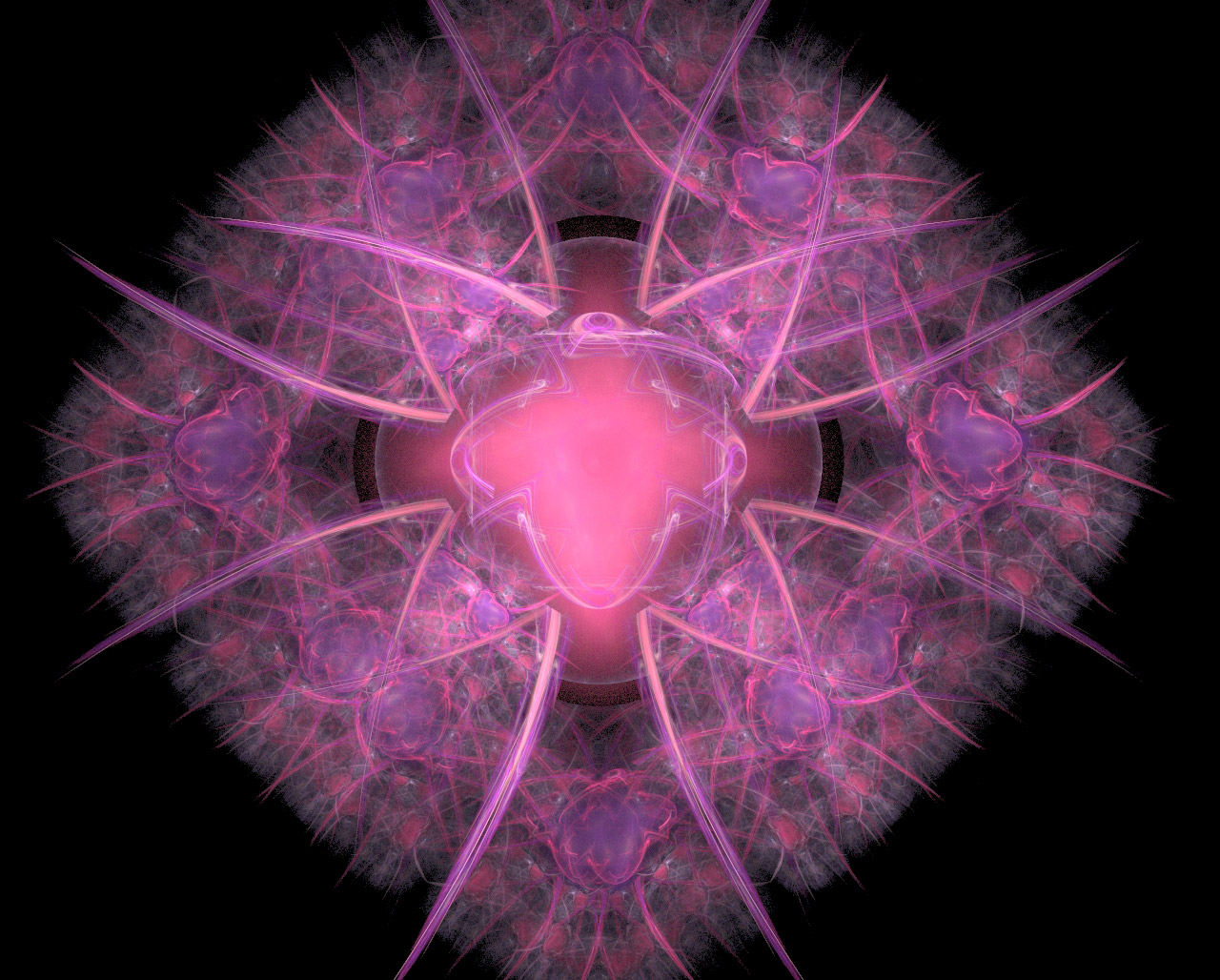 fractal pink purple free photo