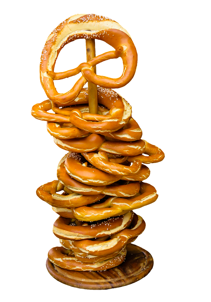 pretzel eat isolated free photo