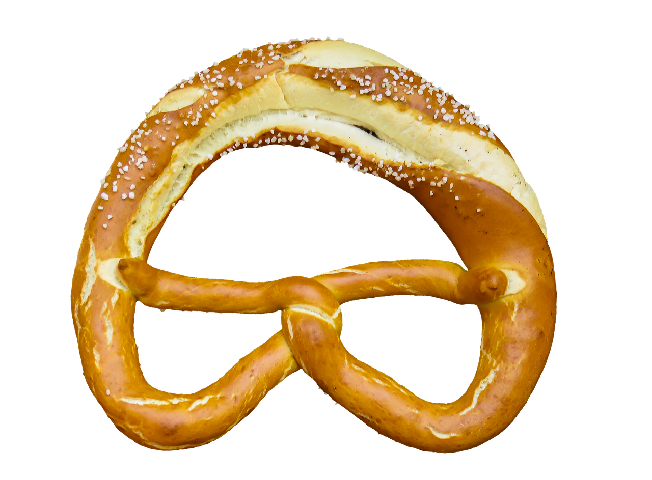 pretzel isolated eat free photo