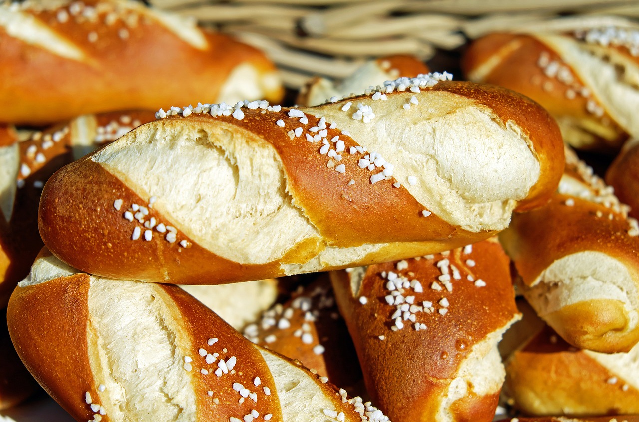 pretzels fritters baked goods free photo