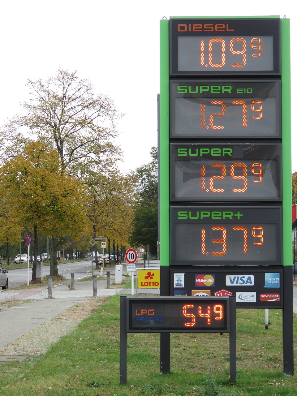 price display petrol stations berlin free photo