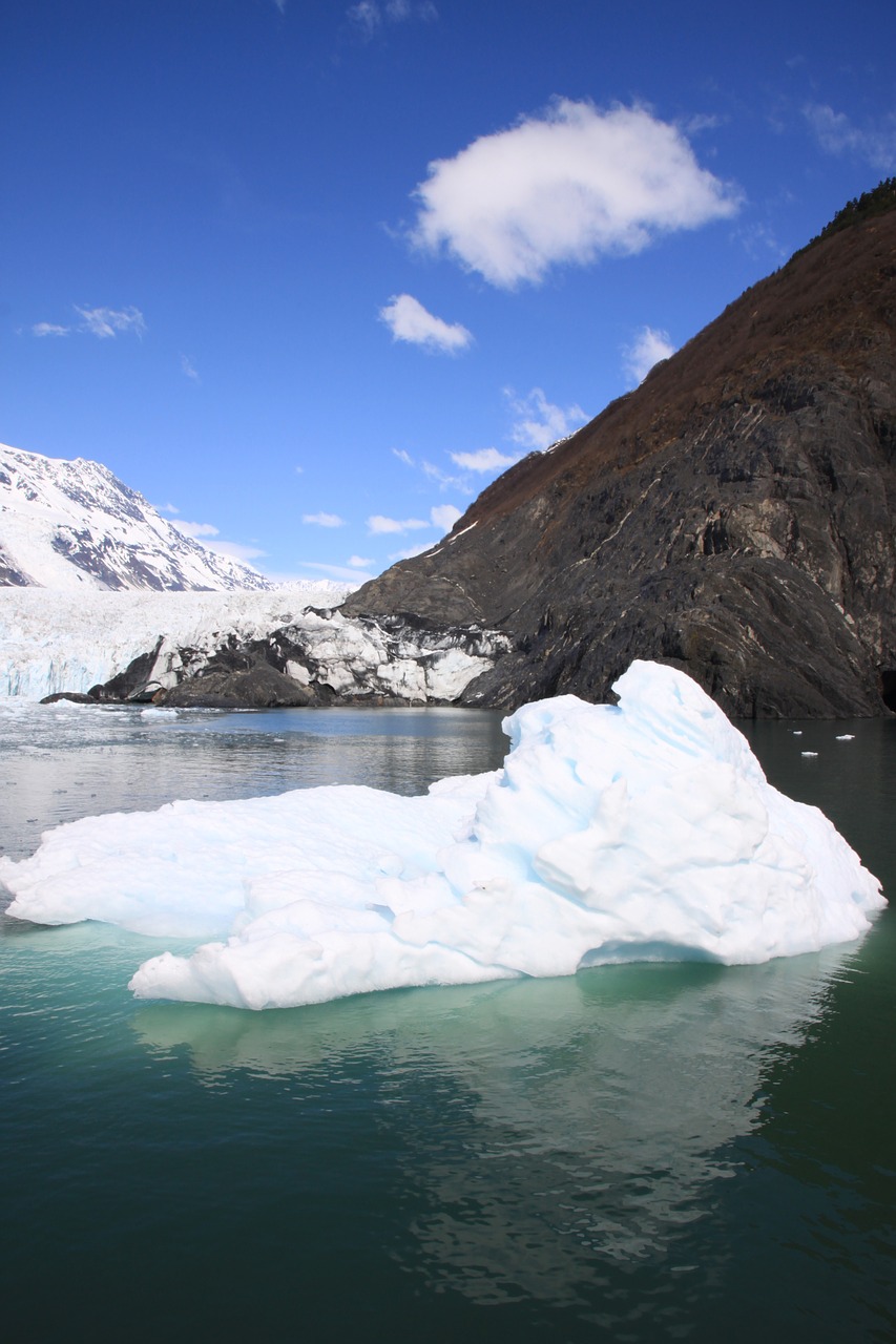 prince william sound iceberg sea free photo