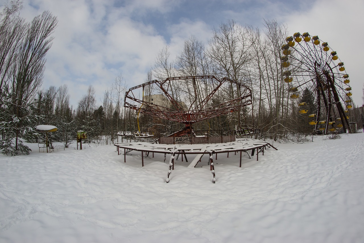 pripyat  carousel  ferris wheel free photo