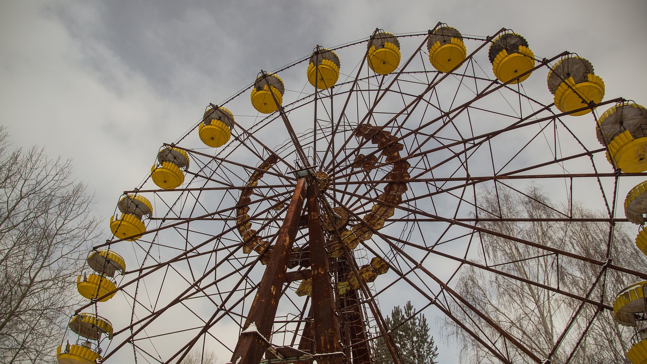 pripyat  carousel  ferris wheel free photo