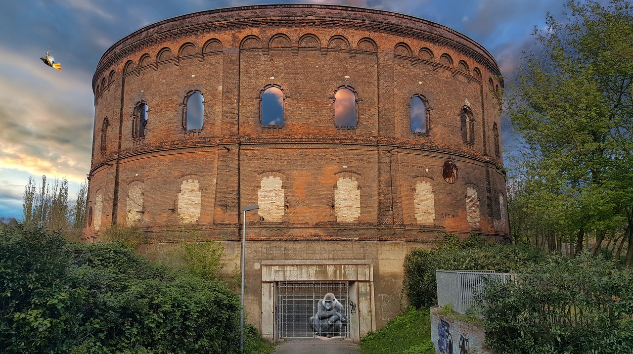 prison gasometer monkey free photo