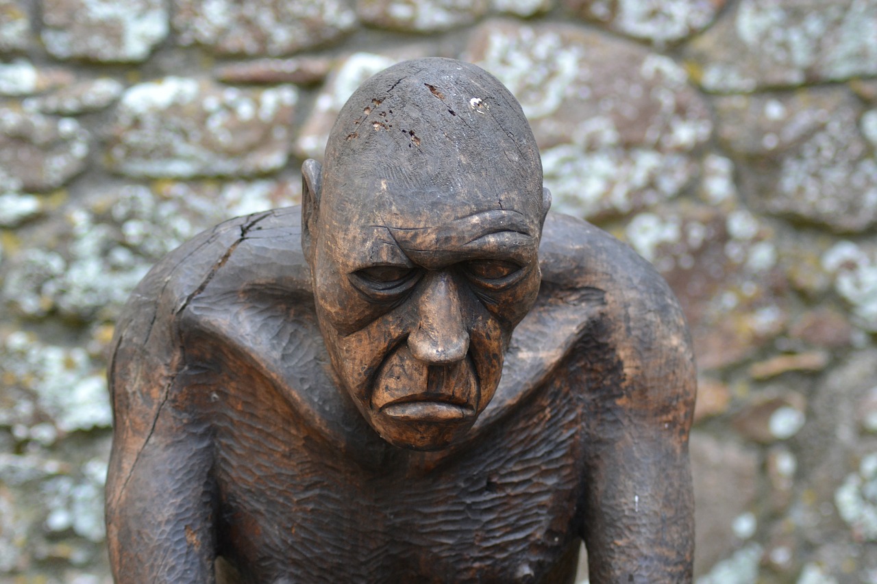 prisoner sculpture mont orgueil castle prison tower free photo