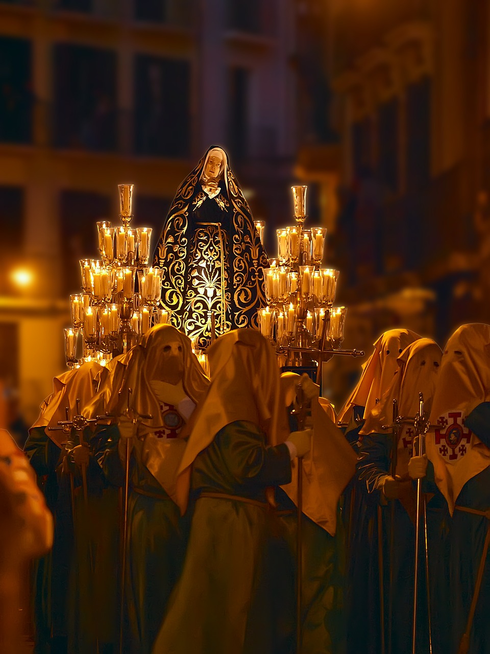 procession blessed virgin mary painful free photo