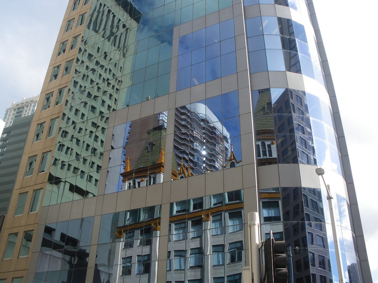 professional building reflection free photo