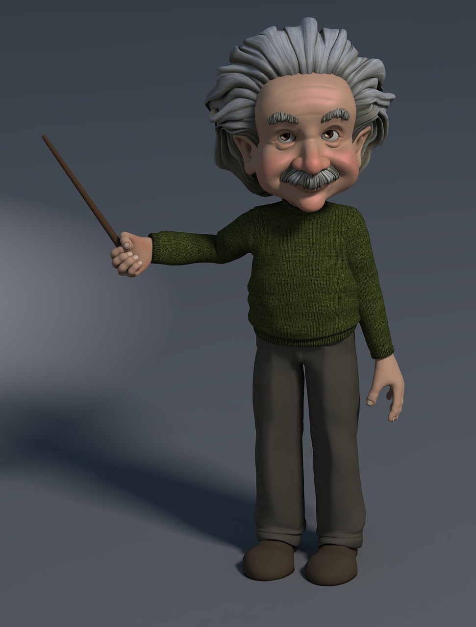 professor 3d figure pointing at free photo