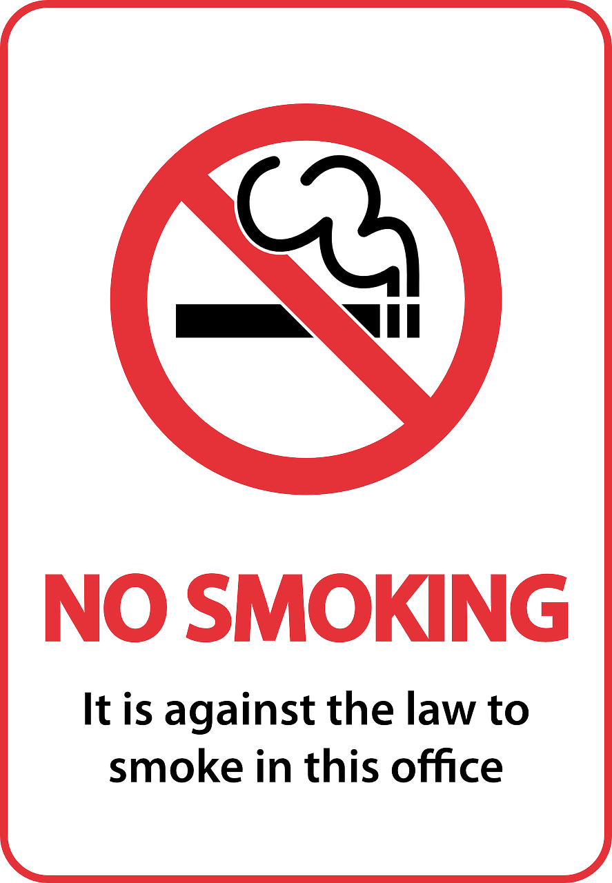 prohibited smoking sign free photo