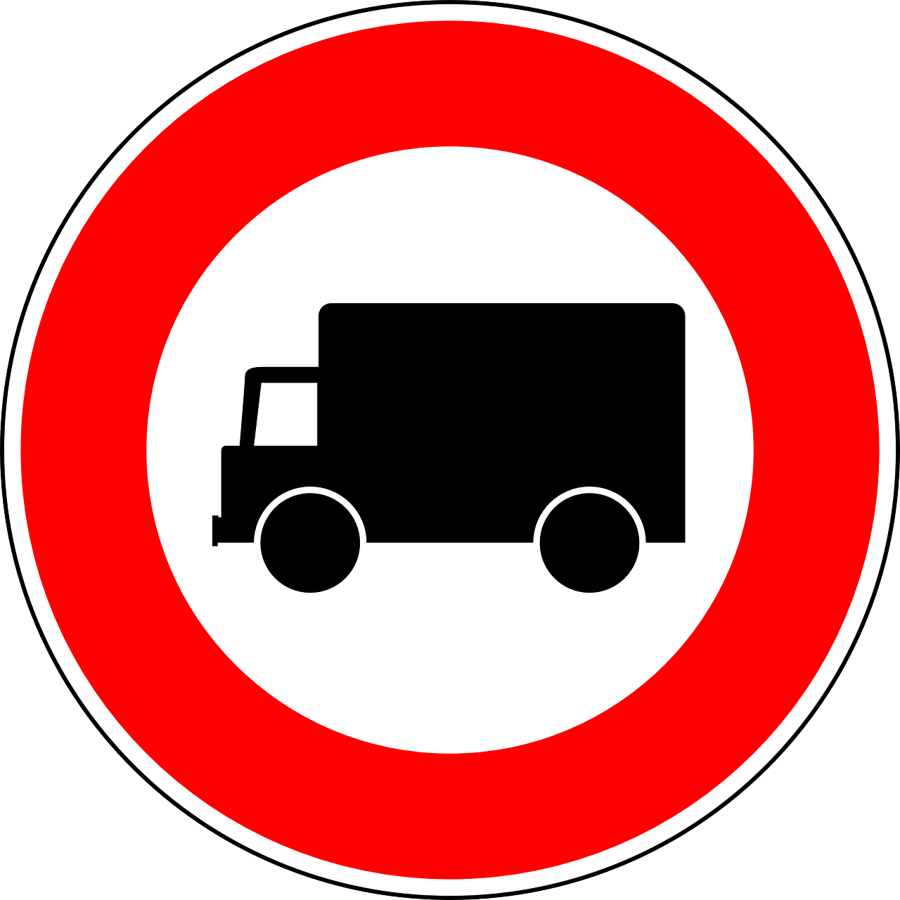 prohibition of motor vehicles prohibition of lorries traffic sign free photo