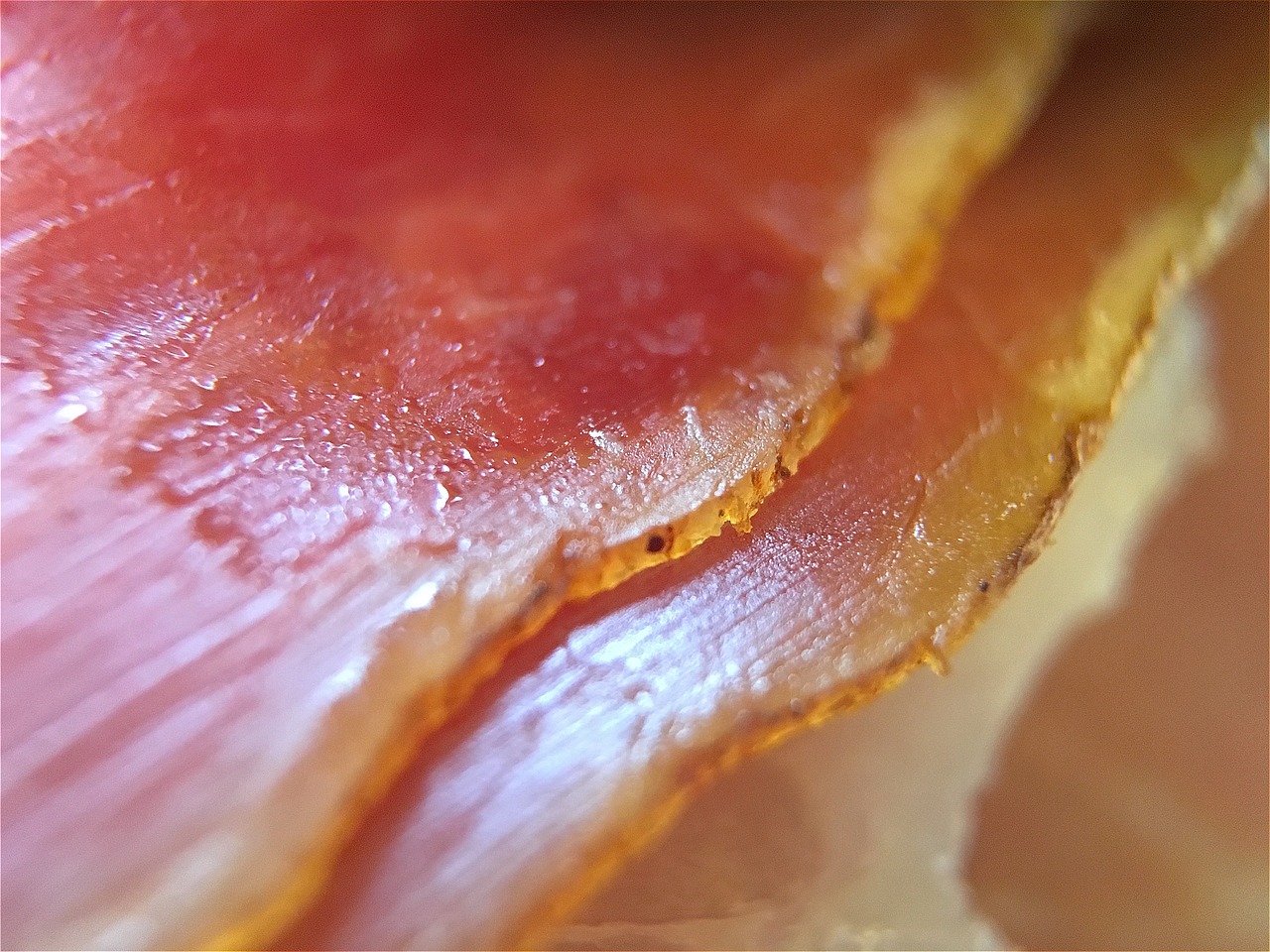 prosciutto ham  smoked prosciutto ham  striations free photo