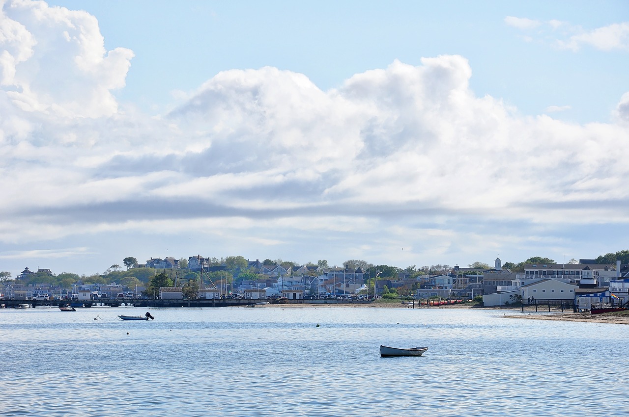 provincetown harbor clouds free photo
