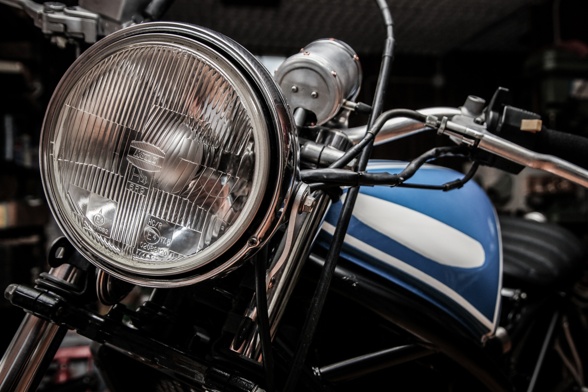 motorcycle front light round free photo