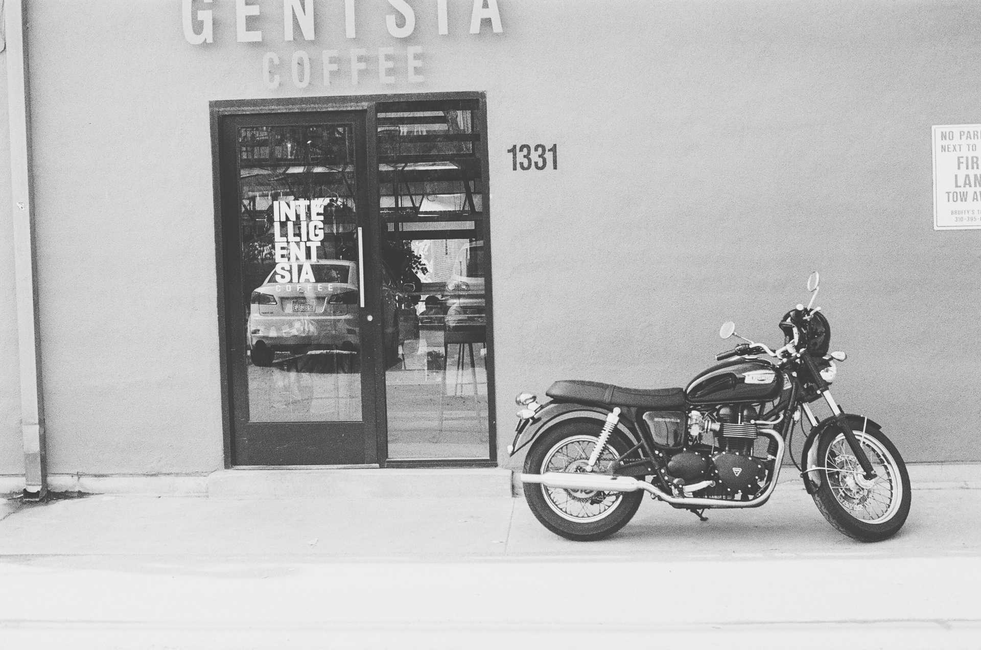 black white door motorbike free photo