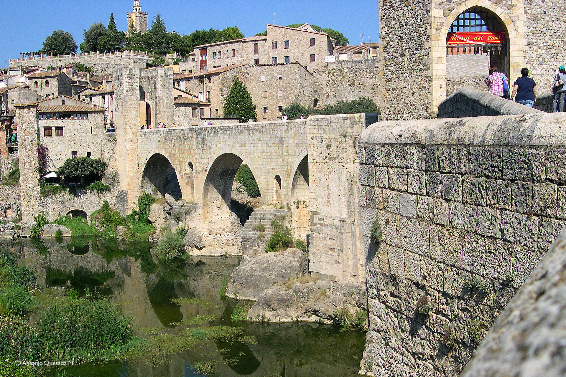 medieval besalu bridge free pictures free photo