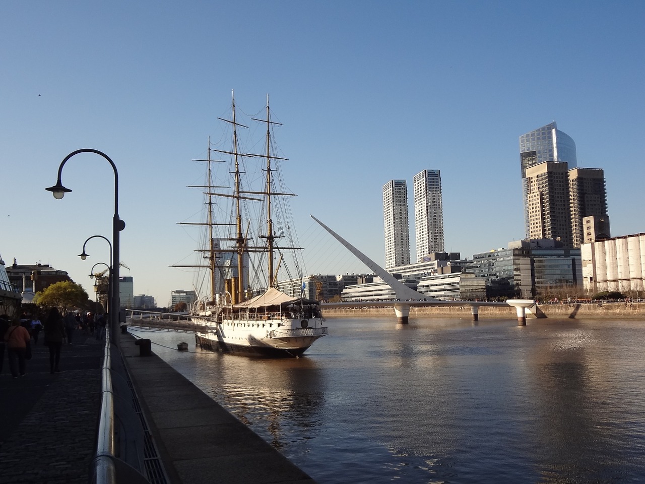 puerto madero channel buenos aires free photo