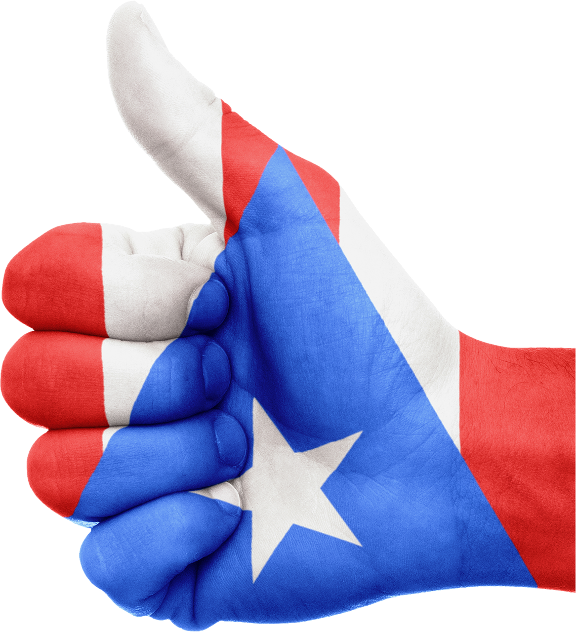 puerto rico flag hand free photo