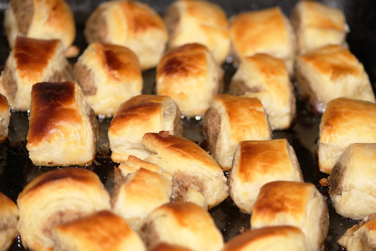 puff pastry minced meat baked free photo