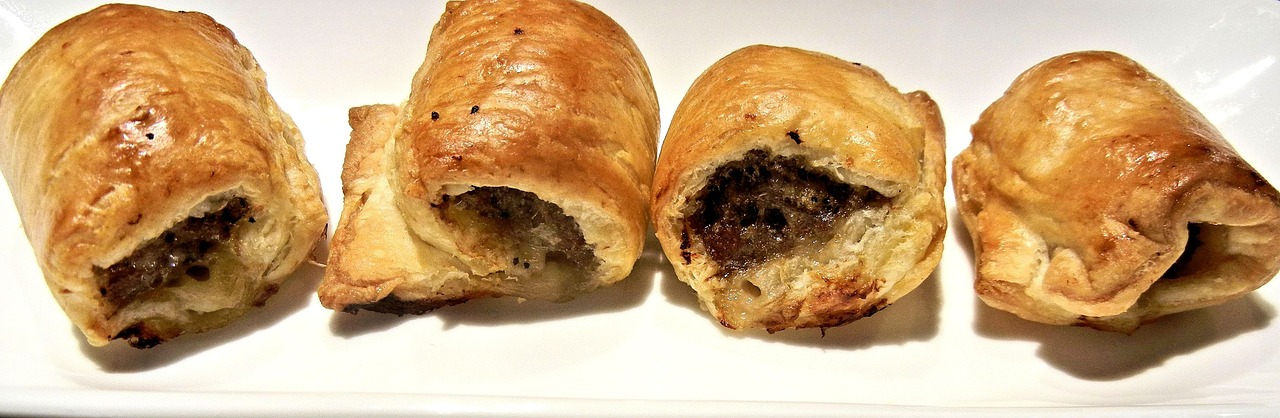 puff pastry sausage spices free photo
